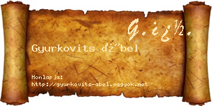 Gyurkovits Ábel névjegykártya