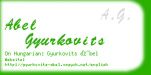 abel gyurkovits business card